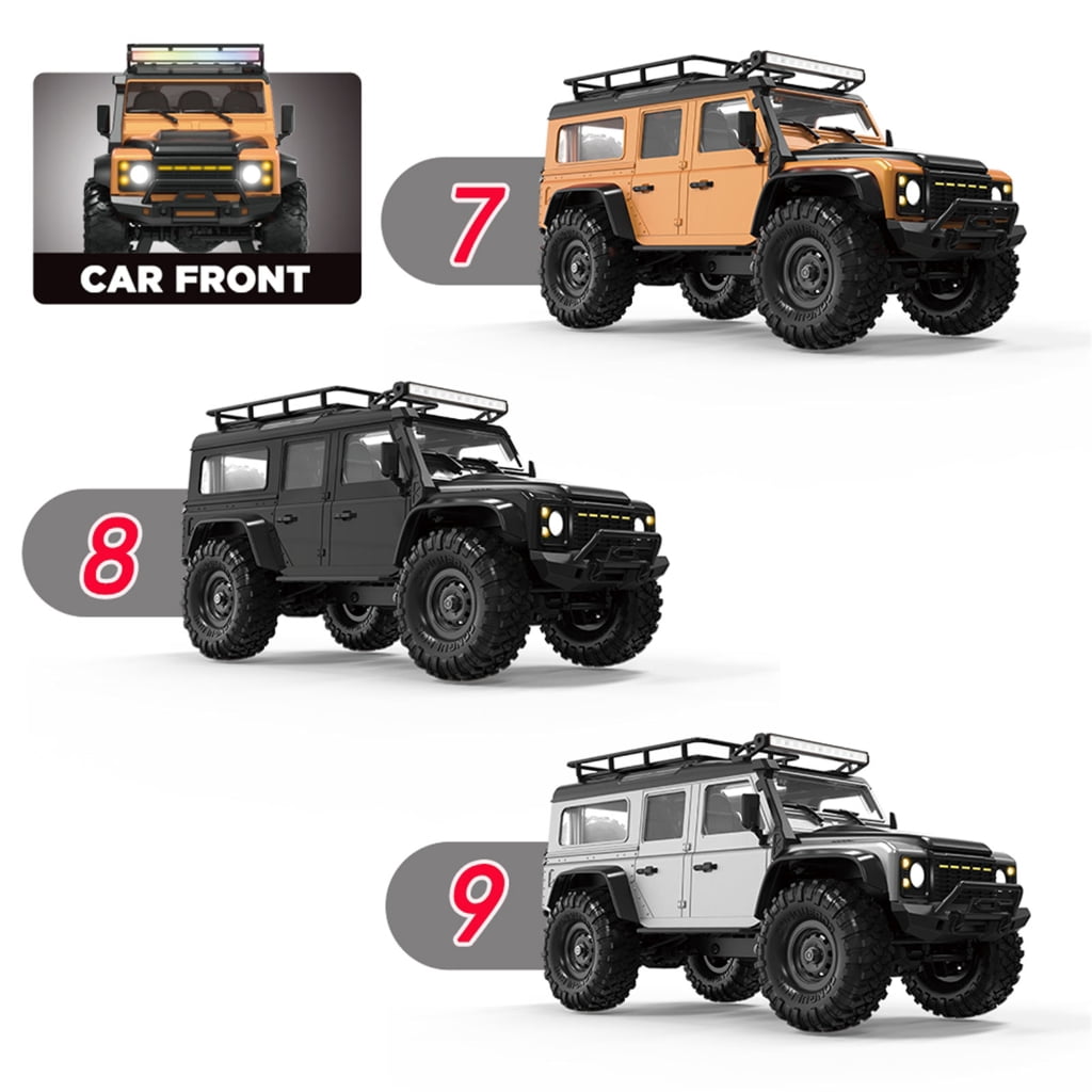1/16 Remote Control Crawler Car Toy Powerful Motor Vehicle With LED Roof Lamp
