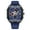 Dark Blue, variant on Outdoor Sport Dual Display Alarm Digital Watch for Men Quartz Wristwatch Chronograph Silicone Band Male Clock Tonneau Dial