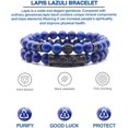 thumbnail image 3 of 2Pcs Healing Crystal Beaded Bracelet for Men Women Handmade 8MM Beads Stretch Bracelet Protection Bracelets Bring Good Luck Prosperity and Happiness Gifts for Men Women, 3 of 7