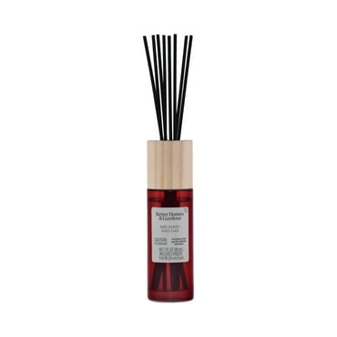 Better Homes & Gardens Red Berry & Oak Scented Reed Diffuser 3 Fl Oz (90 ml) W/ 8 Synthetic Reeds