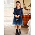 thumbnail image 5 of Arshiner Girl Dress Toddler Tutu Velvet Tulle Long Sleeve Special Occasion Dresses, 5 of 6