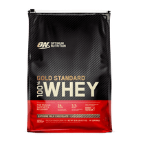 Optimum Nutrition Gold Standard 100% Whey Protein Powder, Extreme Milk Chocolate, 24g Protein, 10 LB