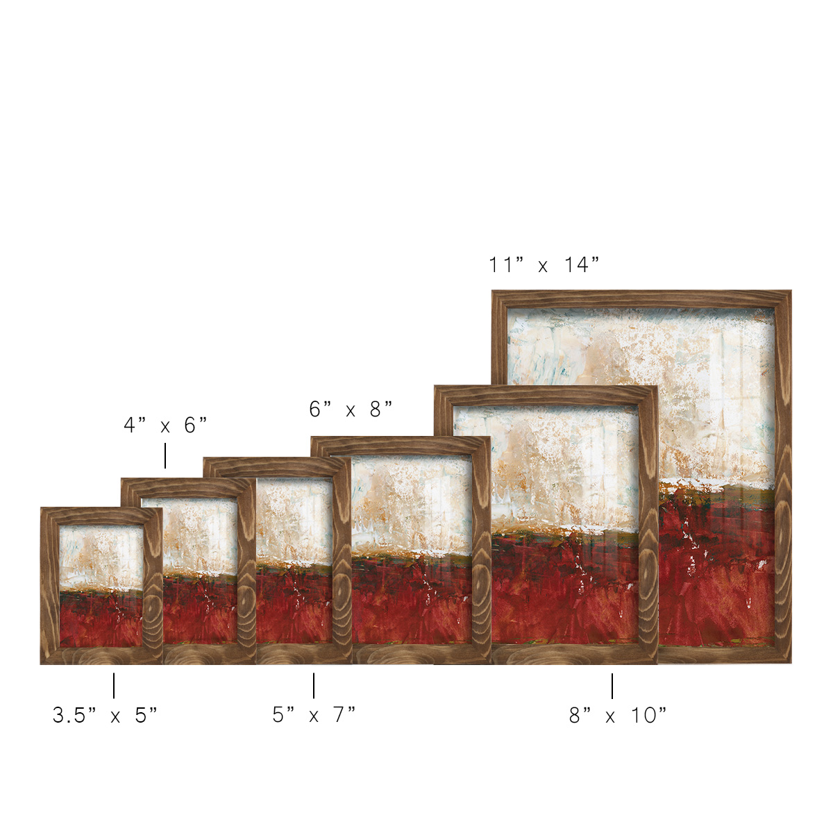 August Horizon I -Framed Print w/glass-Walnut