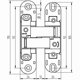 thumbnail image 4 of Invisible hinge for doors, Set of 2 invisible hinges for heavy doors, load 40 kg, opening 180º, 4 of 4