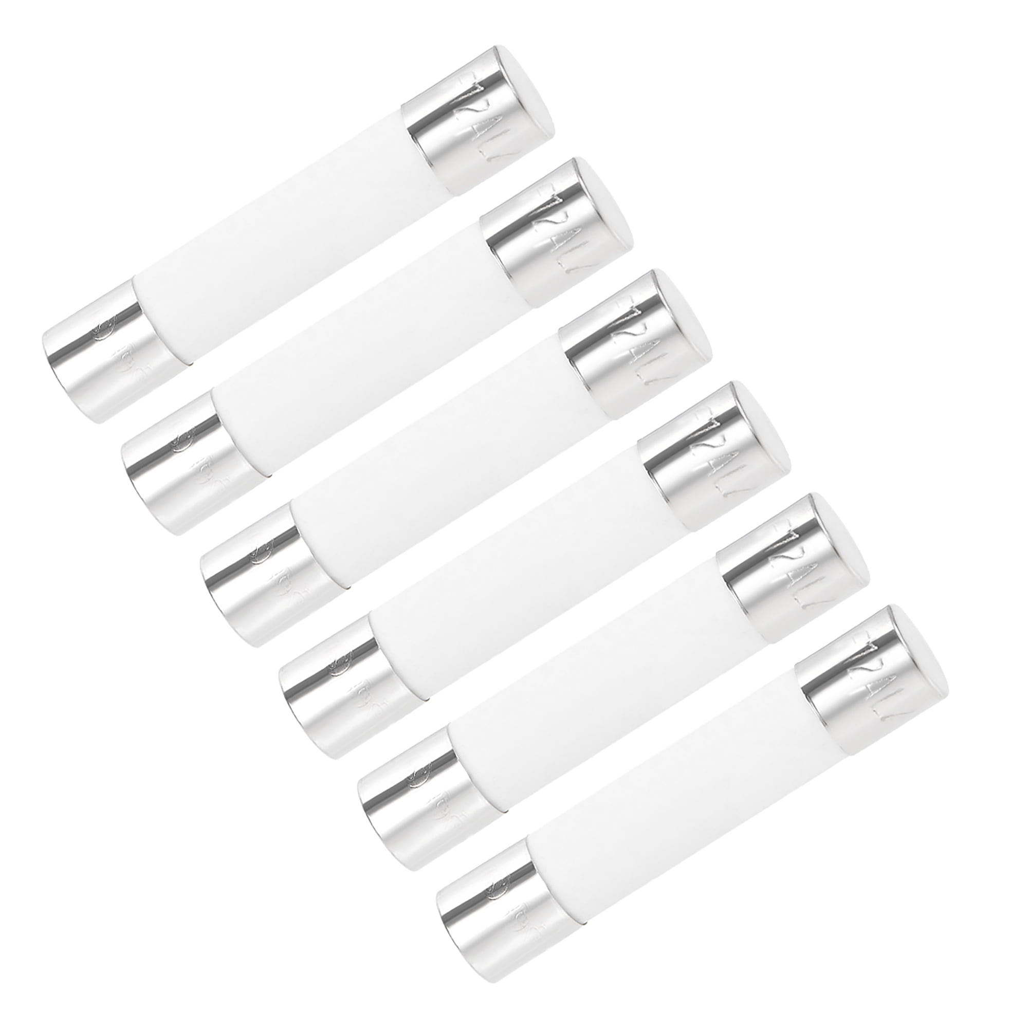 Automotive Cartridge Fuses 12A 250V 6x30mm Ceramic Fast Blow Replacement  6Pcs