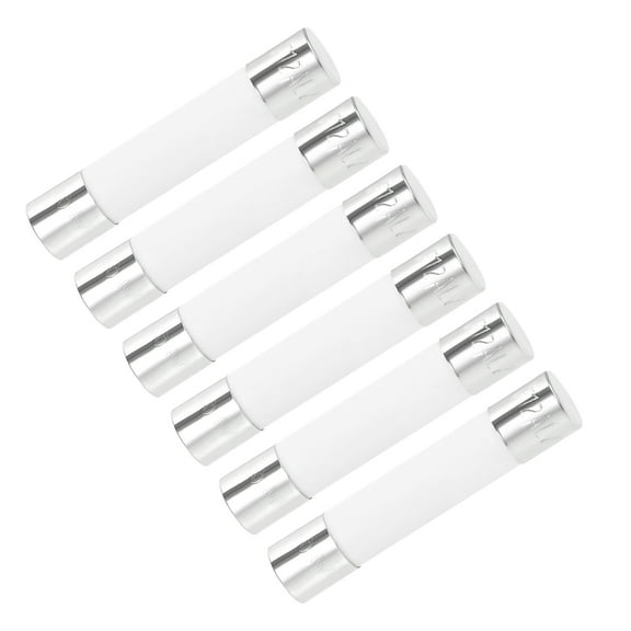 Uxcell Automotive Cartridge Fuses 12A 250V 0.24''x1.18'' Ceramic Fast Blow Replacement  6Pcs