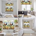 thumbnail image 6 of Retro Rooster Kitchen Curtains Sets for Windows 36 Inch Length, Spring Floral Watercolor Animals Rod Pocket Window Treatments Tier Curtains and Valances Set for Bedroom/Bathroom, 6 of 8