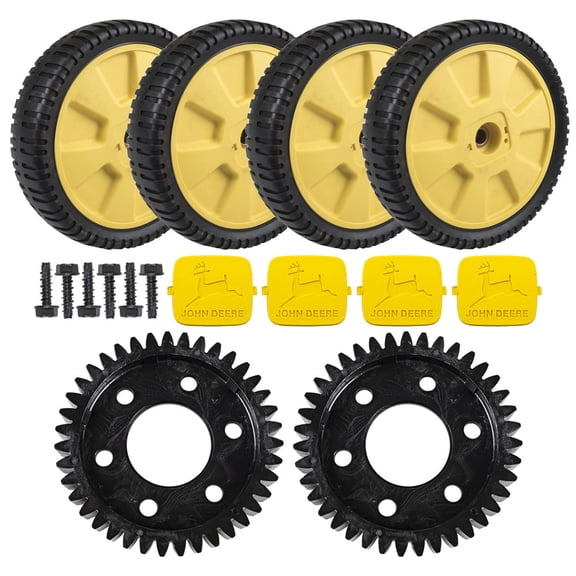 John Deere Walk Behind Wheel Set 12SB 14SB 14SE 14PB JE75 JX75 AM115138 M111151