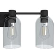 thumbnail image 4 of Hunter - Lochemeade 4-light Natural Black Iron, Medium Size Vanity Light, Dimmable, Modern Style, for Bedrooms, Dining, Living Rooms - 19711, 4 of 8