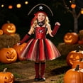thumbnail image 2 of BOOMNY Halloween Toddler Girls Pirate Dress Up Funny Hallowmas Party Outfits Sets Playful Stage Performance Clothes Set, 2 of 9