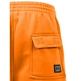 thumbnail image 5 of J. METHOD Men’s Cargo Shorts Active Casual Comfy Workout Gym Elastic Drawstring Fleece Pockets Sweat Pants NEMP07 Orange M, 5 of 6