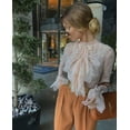thumbnail image 1 of Hauts en Dentelle à Manches Longues pour Femmes Haut Formel Multi-Couches Blouse Vêtements de Mode, 1 of 4
