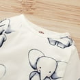 thumbnail image 5 of Baby Boy Clothes 3 Months Baby Boys Summer Bodysuits 6 Months Baby Boys Long Sleeve Elephant Prints Bodysuits White, 5 of 8