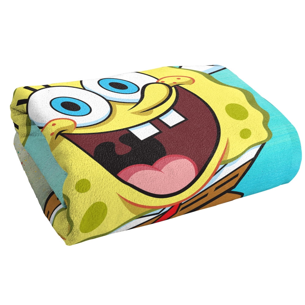 Spongebob Beach Towel, 30"x60", Spongebob Character Cropped Beach Towel