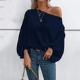 thumbnail image 2 of Long Sleeve Shirts for Women, Off The Shoulder Blouses for Women Long Length Sleeve Tops Dressy Casual Blouse, 2 of 7