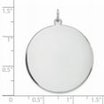 thumbnail image 3 of 925 Sterling Silver Polished Engraveable Round Disc Charm 36x29mm Wide 0.89mm Thick Pendant Necklace for Women, 3 of 3