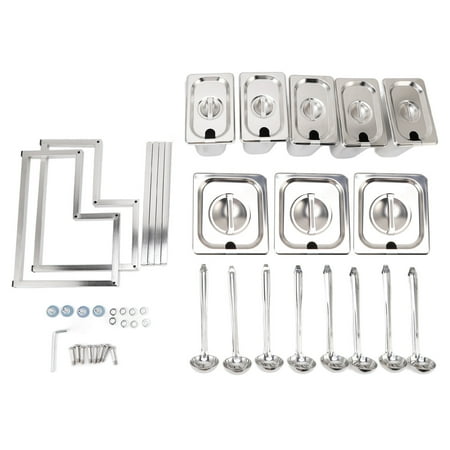 

2024 Jam Organizer Stand Detachable Polished Rust Resistant Integrated Stainless Steel Condiment Station for Restaurant Hotel Type 9 3x2.2L Pot 5x1.6L Pot