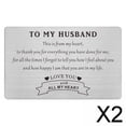 thumbnail image 1 of 2x Tarjeta de Inserción de Grabada, Recuerdo, Regalo Del Día de San Valentín, Tarjeta de Felicitación de Metal para Boda, Día de La Madre, é 2 piezas, 1 of 8