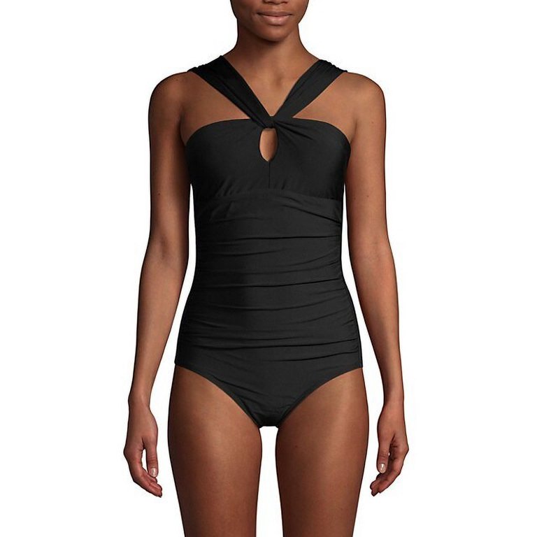 Calvin Klein BLACK Santorini Convertible One Piece Swimsuit US 6