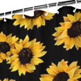 thumbnail image 3 of Black Butterfly Sunflower Pattern Shower Curtain 72"x84" ,Bathroom Decorative Shower Curtains Set with 12 Hooks,Modern Waterproof Washable Shower Curtain, 3 of 6