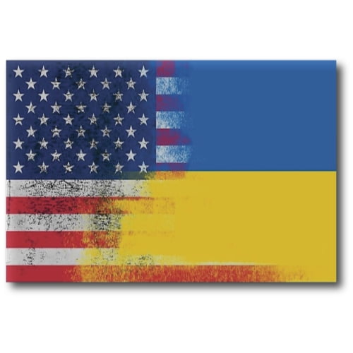 Magnet Me Up Distressed Ukrainian American Flag 4x6 Heavy Duty For Car Truck Suv Com Car Truck Suv, Replacement Chandelier Crystals Ukraine Flagpole