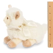 Bearington Baby Sweet Alma Plush Stuffed Animal Llama with Rattle, 6 inches - Stuffed Animal Rattle Toy