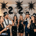 thumbnail image 5 of PMU New Year's Eve Party Supplies 2026 Kit 1511-Piece Set - 600 Guests - Black and Gold Top Hats Derbies Tiaras Leis Horns Curtains Beads Star Balloons - New Year's Eve Decorations Bulk Party Favors, 5 of 8