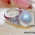 thumbnail image 5 of K-KED Women Elegant Wedding 925 Silver Filled Rings Cubic Zirconia Delicate Jewelry Size 6-10-6, 5 of 6