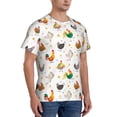 thumbnail image 2 of Bixox Men's Funny Chicken Printed Short Sleeve Skinny Athletic T-Shirt, 2 of 6