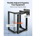 thumbnail image 2 of VEVOR 12U Wall Mount Server Rack, 150 lbs Max Load Capacity, Open Frame Network Rack with 180 Degrees Gate Swing, Carbon Steel, for 19-Inch IT Network Equipment & AV Devices Computer Server, Black, 2 of 9