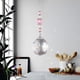 thumbnail image 4 of Colgante De La Colección Crystal Light Bola transparente de cristal que atrapa la luz, joyería que se puede colgar para la sala de estar (rosa), 4 of 7