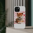 thumbnail image 4 of DistinctInk Tough Case for Apple iPhone 15 (6.1" Screen), Compatible with MagSafe Charging - Valentine's Day Shiba Inu Puppy, 4 of 6