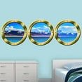 thumbnail image 2 of VWAQ Cruise Ship Wall Decals - Boat Decor, Ocean View Wall Portholes - VWAQ-SPW10 (14" Diameter, Gold), 2 of 2