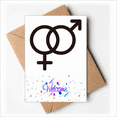 thumbnail image 1 of Gender Difference Equality Between Men Women Rainbow Welcome Back Greeting Cards Envelopes Blank, 1 of 3