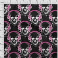 thumbnail image 3 of oneOone Cotton Cambric Fuschia Pink Fabric Skull Sewing Craft Projects Fabric Prints By Yard 56 Inch Wide, 3 of 4