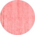 thumbnail image 1 of Ahgly Company Machine Washable Indoor Round Solid Red Modern Area Rugs, 7' Round, 1 of 4