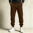 thumbnail image 2 of TEAJOPSUU Men's Sweatpants Elastic Waist Drawstring Casual Sports Straight Leg Tapered Pants with Pockets 2XL Coffee, 2 of 9