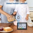 thumbnail image 6 of Newentor 6" Digital Display Weather Station for Home with 3 Outdoor Sensors, Indoor Outdoor Thermometer, Black, 6 of 7