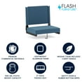 thumbnail image 2 of Flash Furniture Grandstand Comfort Seats by Flash - 500 lb. Rated Lightweight Stadium Chair with Handle & Ultra-Padded Seat, Teal, 2 of 14