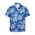 thumbnail image 4 of Hawaiian Shirt for Men Short Sleeve Button Down Summer Print Comforatable Relaxed Beach Shirts Blue XXXXXL, 4 of 4