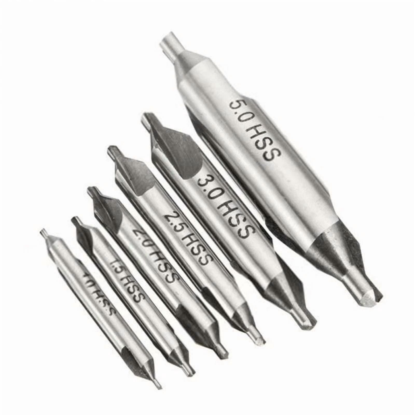 CIRCLE- 6Pcs Center Drill Hss Center Drill Bits Set Combined Kit 60° 5/3/2.5/2/1.5/1Mm