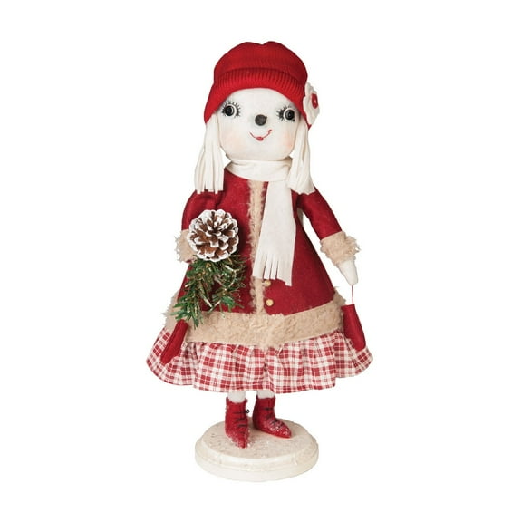 Catherine Snowwoman Joe Spencer Gathered Traditions Christmas Art Doll Figure On Stand