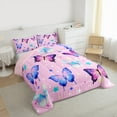 thumbnail image 3 of Castle Fairy Flying Butterfly 3 Pieces Queen Comforter Set for Teens Girls Boys Children,Stars Print Ultra Soft Bedding Sets,Dreamy Princess Bedding Comforter Set,Lightweight Room Decor, 3 of 8