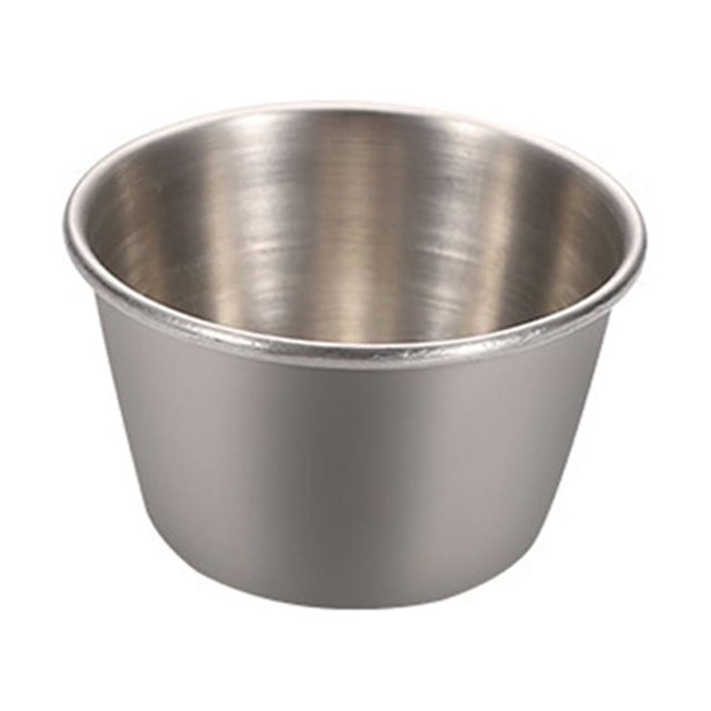 Wosthever Taza de salsa para mojar, vajilla de acero inoxidable 304, porción de condimento de 4oz, mermeladas de bebida, de condimento para Cocina y Comedor Pequeña