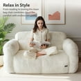 thumbnail image 6 of GOODONE Giant Bean Bag Chair,Loveseat Plush Reading Chair Suitable for Adults,Comfortable Floor Sofa,Perfect for Living Room and Bedroom,Beige, 6 of 8