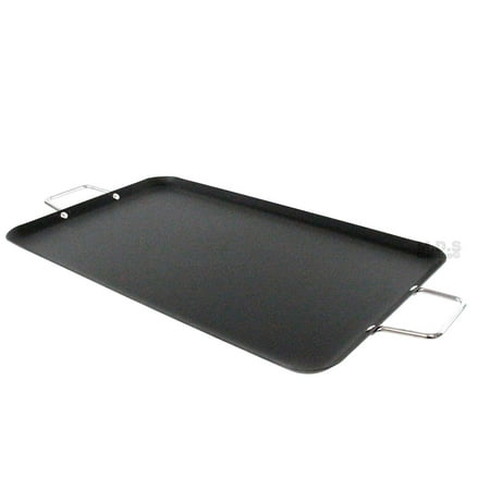 Ematik Comal Double Griddle 18.5” Non-Stick Heat Resistant Handles Carbon Steel Stove-top Flat Surface Tortilla