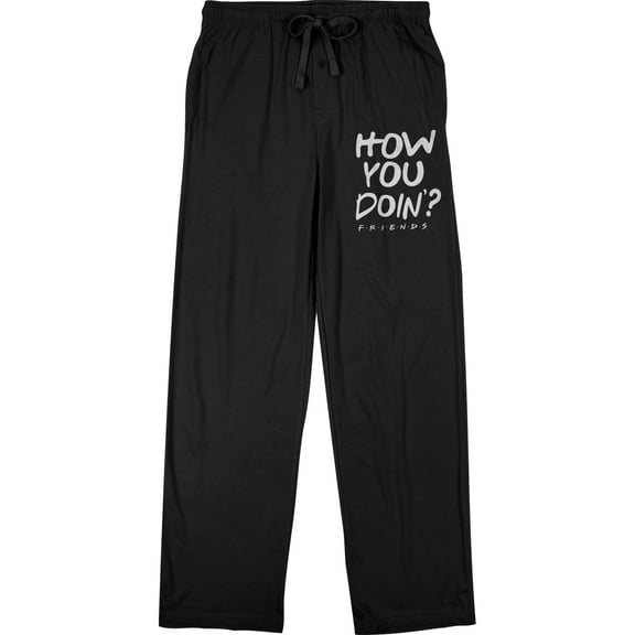 Friends How You Doin'? Men's Black Sleep Pants-Medium