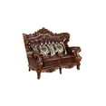 thumbnail image 4 of ACME Eustoma Loveseat, Cherry Top Grain Leather Match & Walnut, 4 of 6