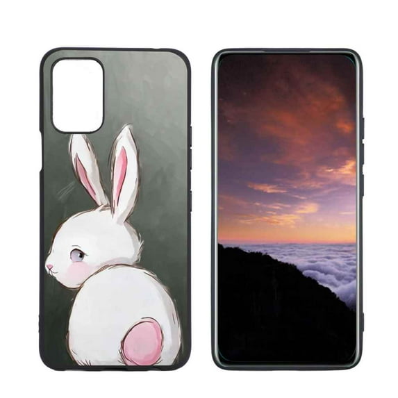 Compatible with LG K52 Phone Case, Cute-Rabbit Case Men Women, Flexible Silicone Shockproof Case for LG K52