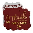thumbnail image 3 of Inkdotpot Real Gold Foil Thanks From The New Wedding Tags Favor Bracket Shape Hang Pack Of 100 Paper Tags, 3 of 7